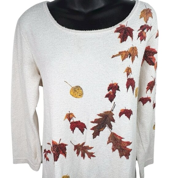 VTG 90s Fall Leaves National Wildlife Art Limited Maxi Dress Women’s Women’s XL - Picture 2 of 14